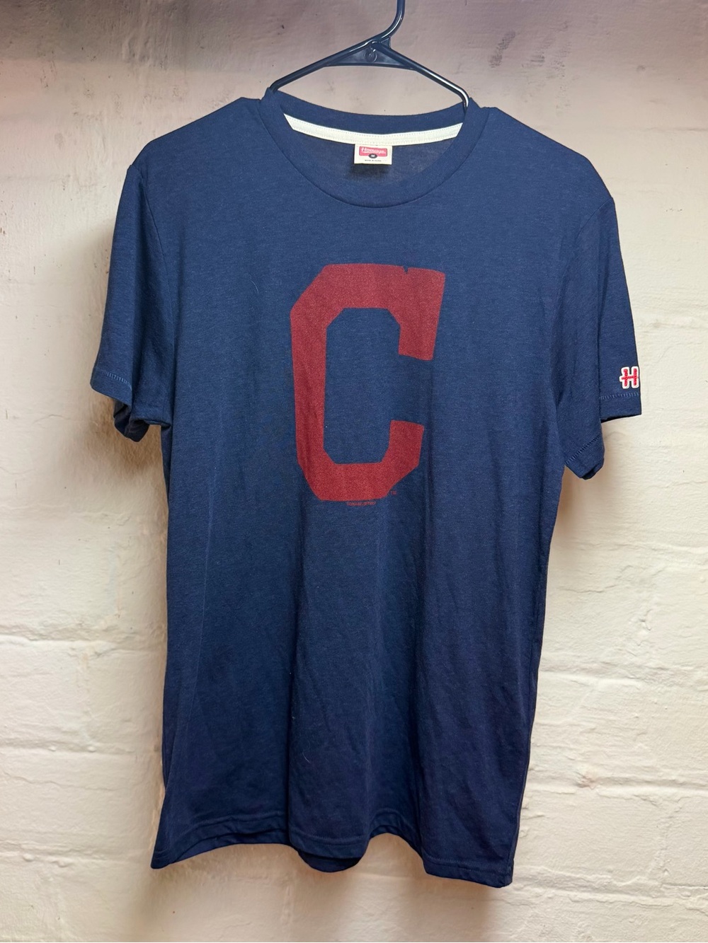HOMAGE Navy Short Sleeve Tee Cleveland 'C' Graphic